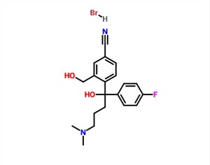 4-[4-(डिमेथाइलमिनो) -1-(4-फ्लोरोफेनियल) -1-हाइड्रोक्सीब्यूटिल]-3-(हाइड्रोक्सीमिथाइल) बेंजोनिटिल हाइड्रोब्रोमाइड कैस 103146-26-5